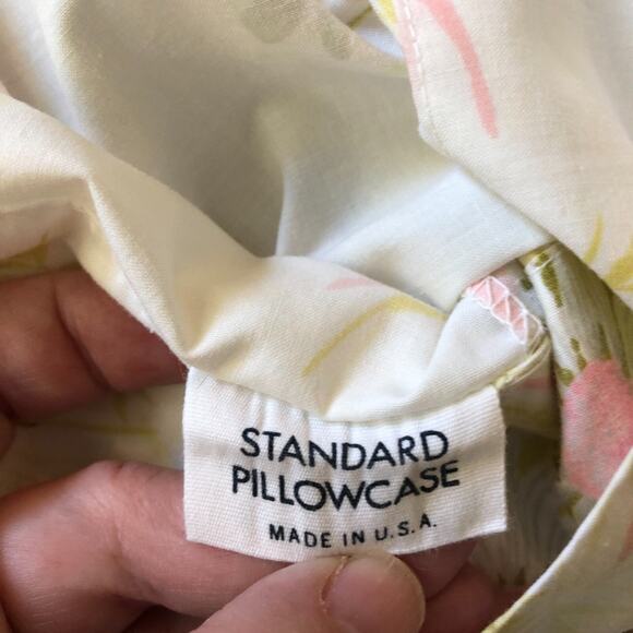 Vintage Springmaid Wondercale Non Iron USA 2 Standard Pillowcases Floral MCM - Picture 7 of 7
